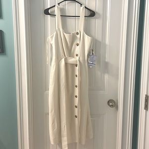 Ivory strip Antonio Melani dress with belt Size 8